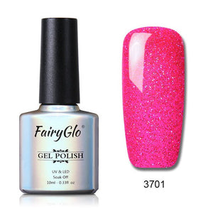 FairyGlo 10ml Neno Color Nail Polish Bling Glitter Gelpolish Semi Permanent Polish Hybrid Varnish Lucky Lacquer Paint Gellak ink