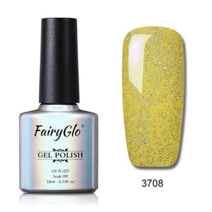 FairyGlo 10ml Neno Color Nail Polish Bling Glitter Gelpolish Semi Permanent Polish Hybrid Varnish Lucky Lacquer Paint Gellak ink