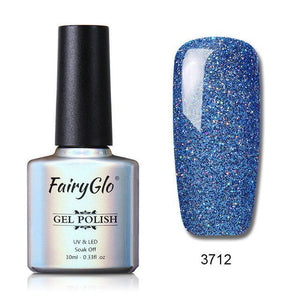 FairyGlo 10ml Neno Color Nail Polish Bling Glitter Gelpolish Semi Permanent Polish Hybrid Varnish Lucky Lacquer Paint Gellak ink