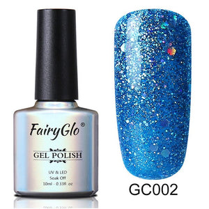 FairyGlo 10ml Neno Color Nail Polish Bling Glitter Gelpolish Semi Permanent Polish Hybrid Varnish Lucky Lacquer Paint Gellak ink