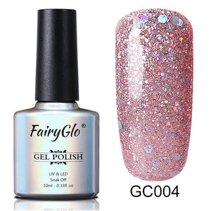 FairyGlo 10ml Neno Color Nail Polish Bling Glitter Gelpolish Semi Permanent Polish Hybrid Varnish Lucky Lacquer Paint Gellak ink