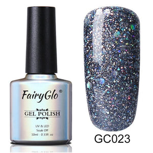 FairyGlo 10ml Neno Color Nail Polish Bling Glitter Gelpolish Semi Permanent Polish Hybrid Varnish Lucky Lacquer Paint Gellak ink