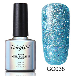 FairyGlo 10ml Neno Color Nail Polish Bling Glitter Gelpolish Semi Permanent Polish Hybrid Varnish Lucky Lacquer Paint Gellak ink