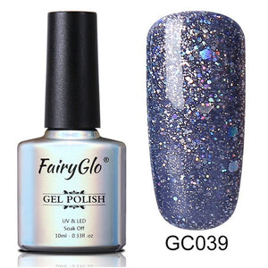 FairyGlo 10ml Neno Color Nail Polish Bling Glitter Gelpolish Semi Permanent Polish Hybrid Varnish Lucky Lacquer Paint Gellak ink