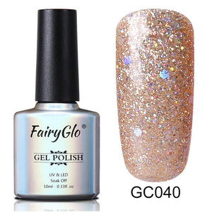 FairyGlo 10ml Neno Color Nail Polish Bling Glitter Gelpolish Semi Permanent Polish Hybrid Varnish Lucky Lacquer Paint Gellak ink