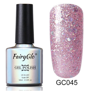 FairyGlo 10ml Neno Color Nail Polish Bling Glitter Gelpolish Semi Permanent Polish Hybrid Varnish Lucky Lacquer Paint Gellak ink