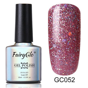 FairyGlo 10ml Neno Color Nail Polish Bling Glitter Gelpolish Semi Permanent Polish Hybrid Varnish Lucky Lacquer Paint Gellak ink