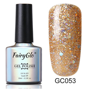 FairyGlo 10ml Neno Color Nail Polish Bling Glitter Gelpolish Semi Permanent Polish Hybrid Varnish Lucky Lacquer Paint Gellak ink