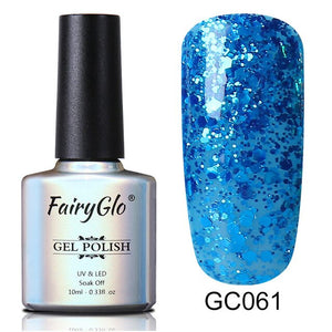 FairyGlo 10ml Neno Color Nail Polish Bling Glitter Gelpolish Semi Permanent Polish Hybrid Varnish Lucky Lacquer Paint Gellak ink