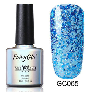 FairyGlo 10ml Neno Color Nail Polish Bling Glitter Gelpolish Semi Permanent Polish Hybrid Varnish Lucky Lacquer Paint Gellak ink