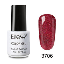 Load image into Gallery viewer, Elite99 New Supply Nail Art 7ml Bling Pure color Supper Diamond Shining Glitter Sequin Starry Platinum Paint Gel
