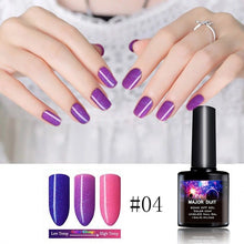 Load image into Gallery viewer, Thermo Gel Nail Polish Temperature Change Gel Varnish Long Lasting Led Nail Paint GradienColors UV Chameleon Nail Art Mood Color
