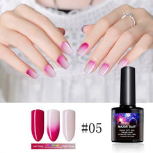 Load image into Gallery viewer, Thermo Gel Nail Polish Temperature Change Gel Varnish Long Lasting Led Nail Paint GradienColors UV Chameleon Nail Art Mood Color
