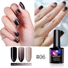 Load image into Gallery viewer, Thermo Gel Nail Polish Temperature Change Gel Varnish Long Lasting Led Nail Paint GradienColors UV Chameleon Nail Art Mood Color
