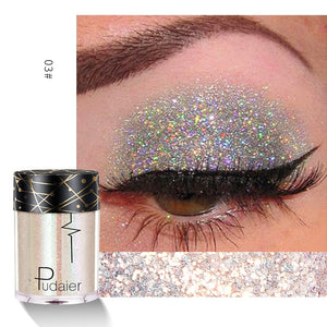 Pudaier New Sequin Glitter Makeup for Eyes Face Easy to Wear Sparkles Eyeshadow Diamond Shines Color Rich Glitter Shimmer Powder