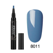 Load image into Gallery viewer, 5ML Nail Gel Polish Pencil 60 Colors Polish Nail Pen Gel Nails Art Brush Pen for Nails Soak Off Top White Gel Lacquer Gel Paint
