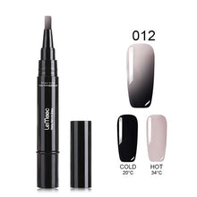 Load image into Gallery viewer, LEMOOC 3 in 1 Thermal Color Changing Gel Nail Varnish Pen 5ml Thermal Vernis Semi Permanant UV Nail Art Gel Polish Pen Gel Paint
