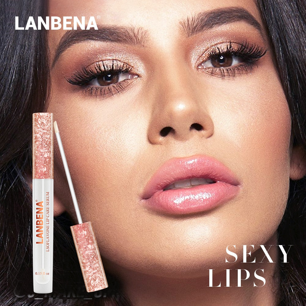 LANBENA Lip Care Serum Moisturizing Full Lips Cosmetics Remove Dead Skin Repairing Lip Plumper Lip Mask Reduce Fine Lines