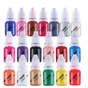 OPHIR Nail Polish Airbrush Painting Art Airbrush Paint Ink for Nail Art Water Based Ink Airbrush Nail Art Ink TA098(1-19)