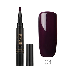 ROSALIND Newest 5ML 58 Color Gel Nail Varnish Pen Brush Glitter Nail Gel Polish Hybrid Dawdler UV Nail Art Gel Lacquer Gel Paint