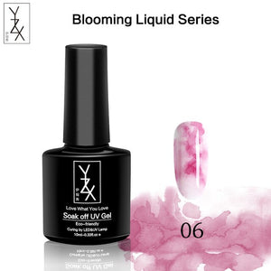 YZX 10ml Watercolor Paint Nail Art Blooming Liquid Smoke Marble Effect Special Varnish Gel DIY Ink Smudge Bubble Armor Lacquer