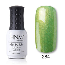 Load image into Gallery viewer, HNM Pure Color Blue Green Yellow Red UV Gel Nail Polish Need UV Lamp Base Top Varnish Soak Off Semi Permanent Gel Lacquer 8ml
