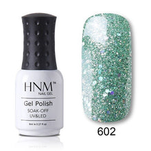 Load image into Gallery viewer, HNM Pure Color Blue Green Yellow Red UV Gel Nail Polish Need UV Lamp Base Top Varnish Soak Off Semi Permanent Gel Lacquer 8ml
