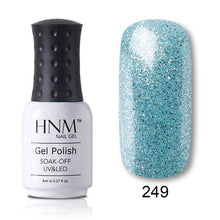 Load image into Gallery viewer, HNM Pure Color Blue Green Yellow Red UV Gel Nail Polish Need UV Lamp Base Top Varnish Soak Off Semi Permanent Gel Lacquer 8ml
