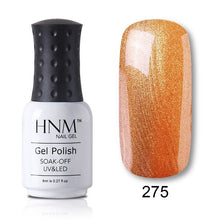 Load image into Gallery viewer, HNM Pure Color Blue Green Yellow Red UV Gel Nail Polish Need UV Lamp Base Top Varnish Soak Off Semi Permanent Gel Lacquer 8ml
