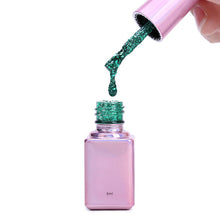 Load image into Gallery viewer, Hot Sale 15 Colors Women Girls Glitter Nail Polish Nail Glue Sequin Paint Shine Lacquer Nail Art Tools 6ml
